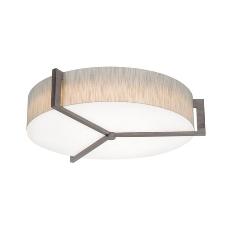 Afx Apex 27in. LED Flush Mount, Weathered Grey Finish, Jute Shade APF2432L5AJUDWG-JT